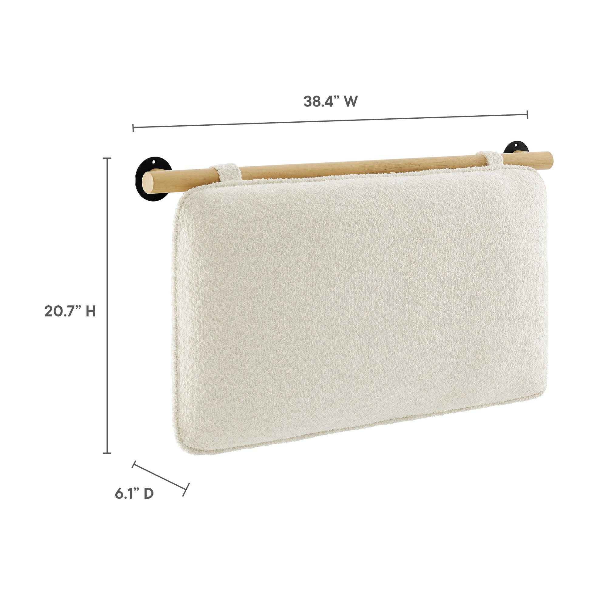 Anela Wall-Mounted Chenille Upholstered Twin Headboard by Modway