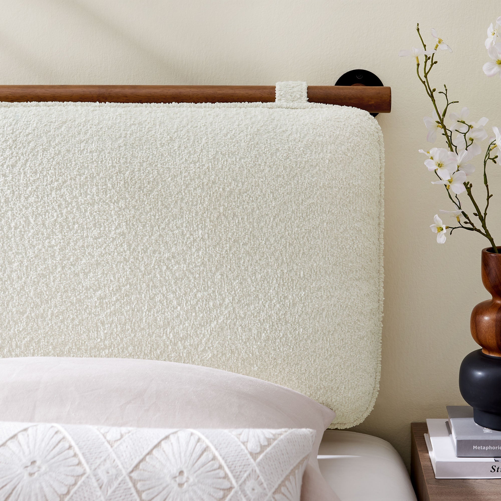 Anela Wall-Mounted Chenille Upholstered Twin Headboard by Modway