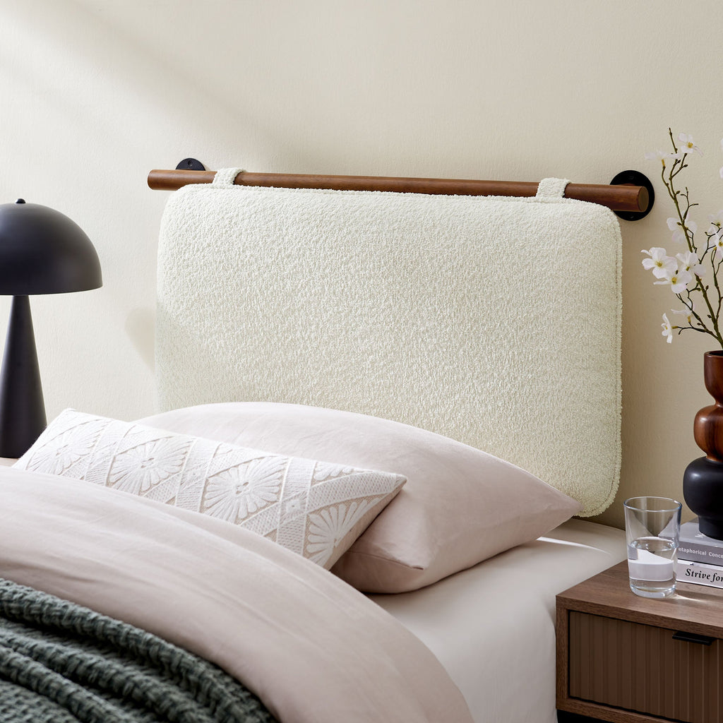 Anela Wall-Mounted Chenille Upholstered Twin Headboard by Modway