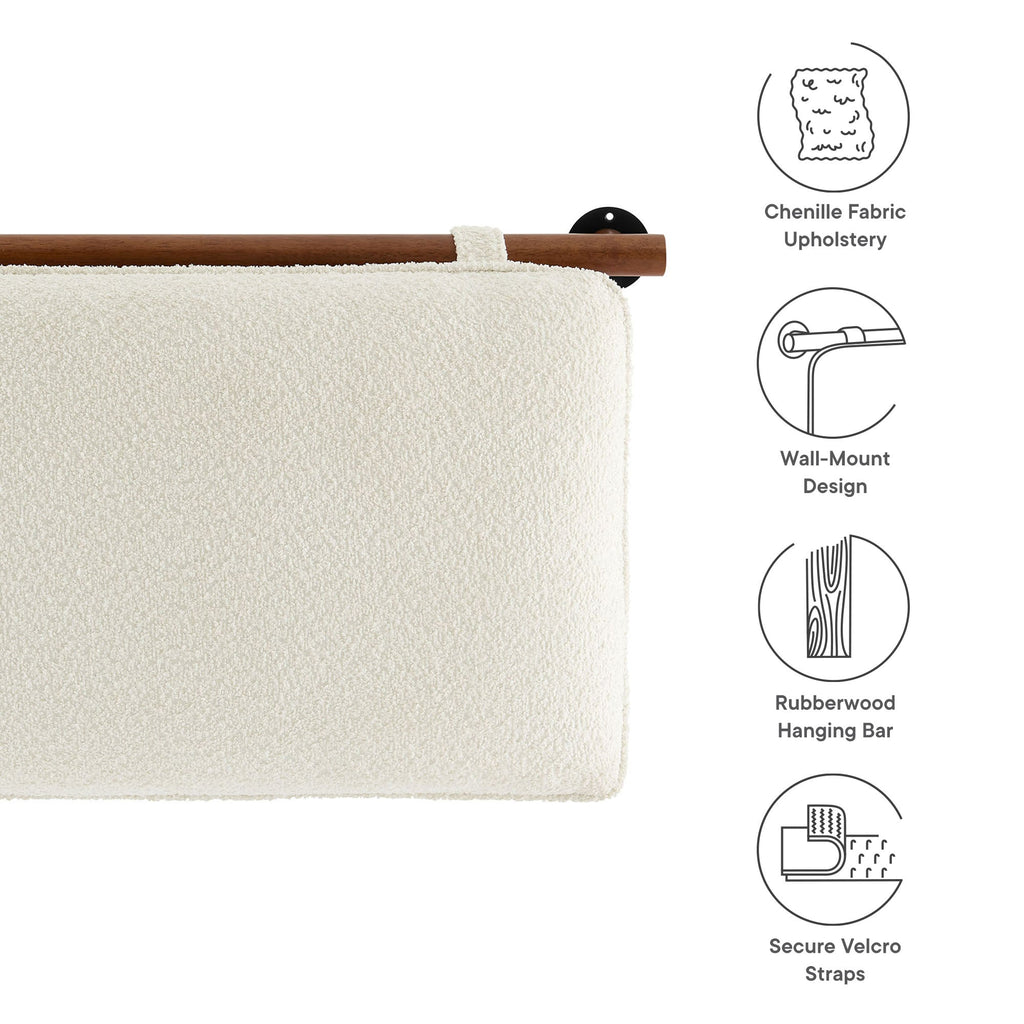Anela Wall-Mounted Chenille Upholstered Twin Headboard by Modway
