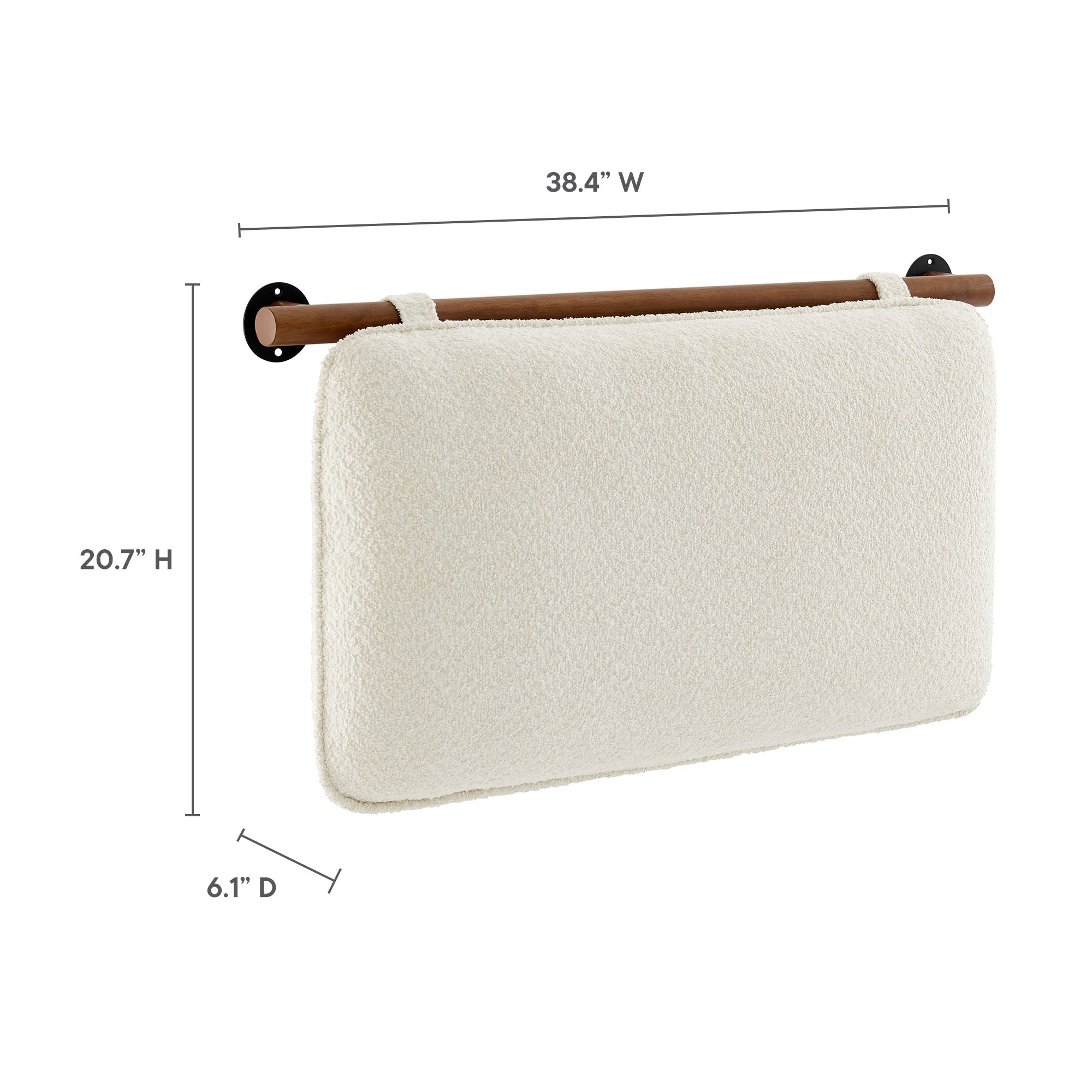 Anela Wall-Mounted Chenille Upholstered Twin Headboard by Modway