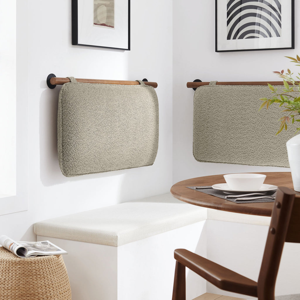 Anela Wall-Mounted Chenille Upholstered Twin Headboard by Modway