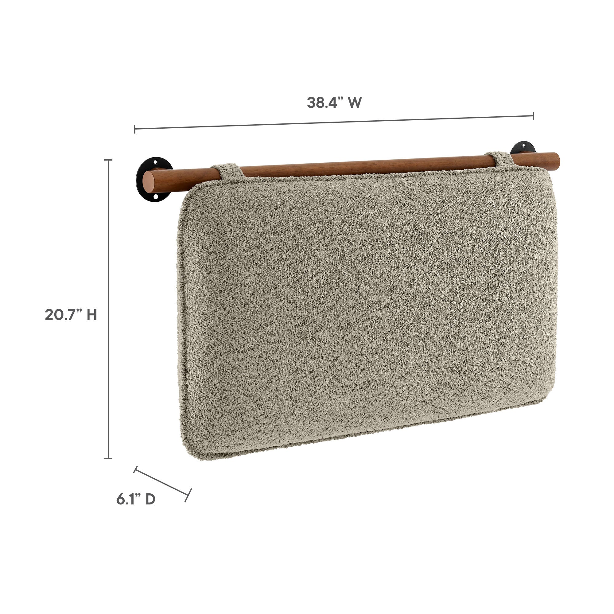 Anela Wall-Mounted Chenille Upholstered Twin Headboard by Modway