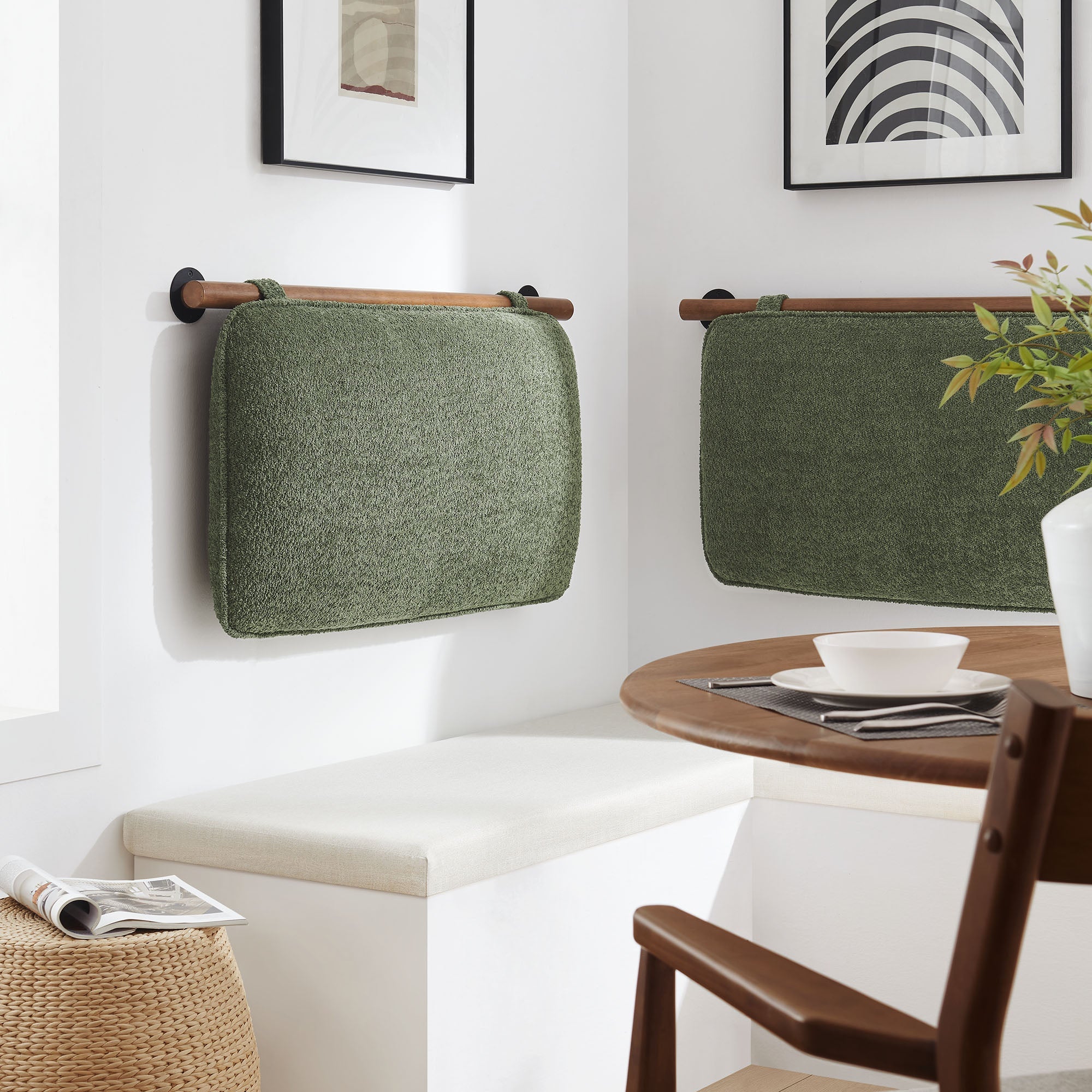 Anela Wall-Mounted Chenille Upholstered Twin Headboard by Modway
