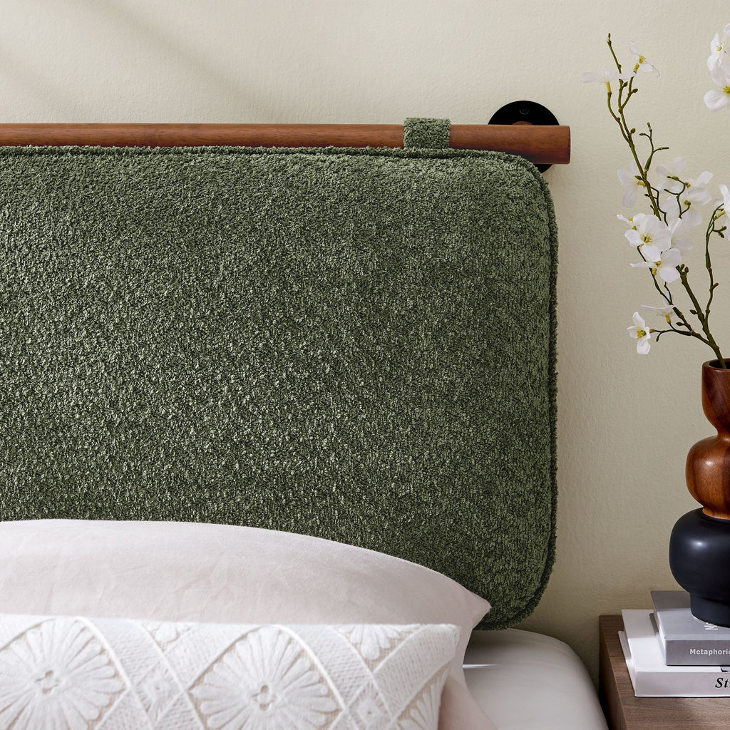 Anela Wall-Mounted Chenille Upholstered Twin Headboard by Modway