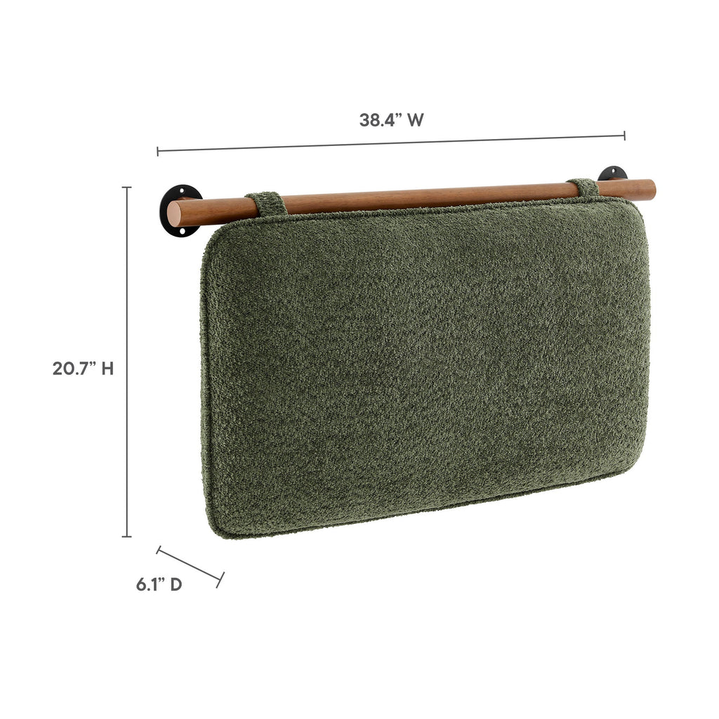 Anela Wall-Mounted Chenille Upholstered Twin Headboard by Modway