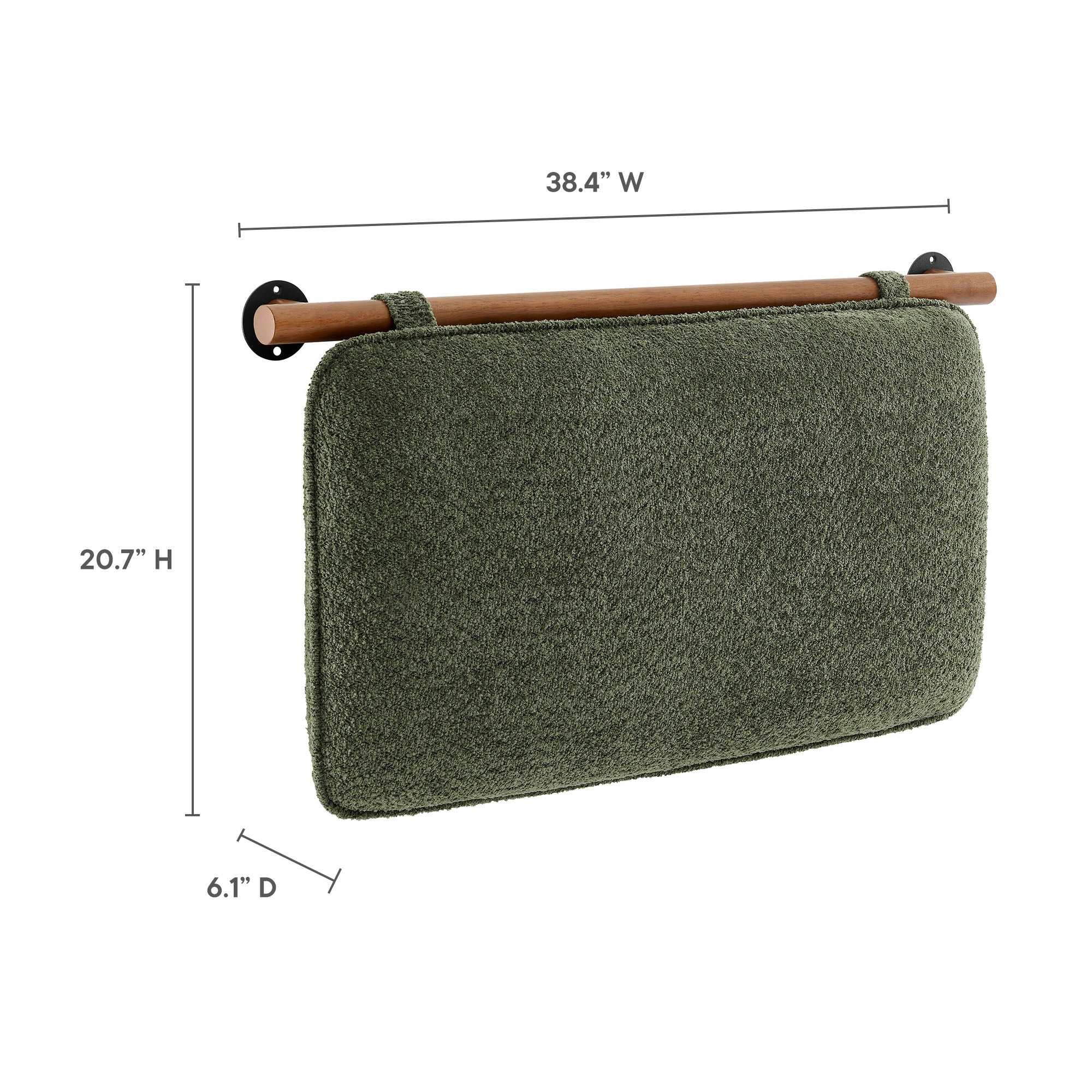 Anela Wall-Mounted Chenille Upholstered Twin Headboard by Modway