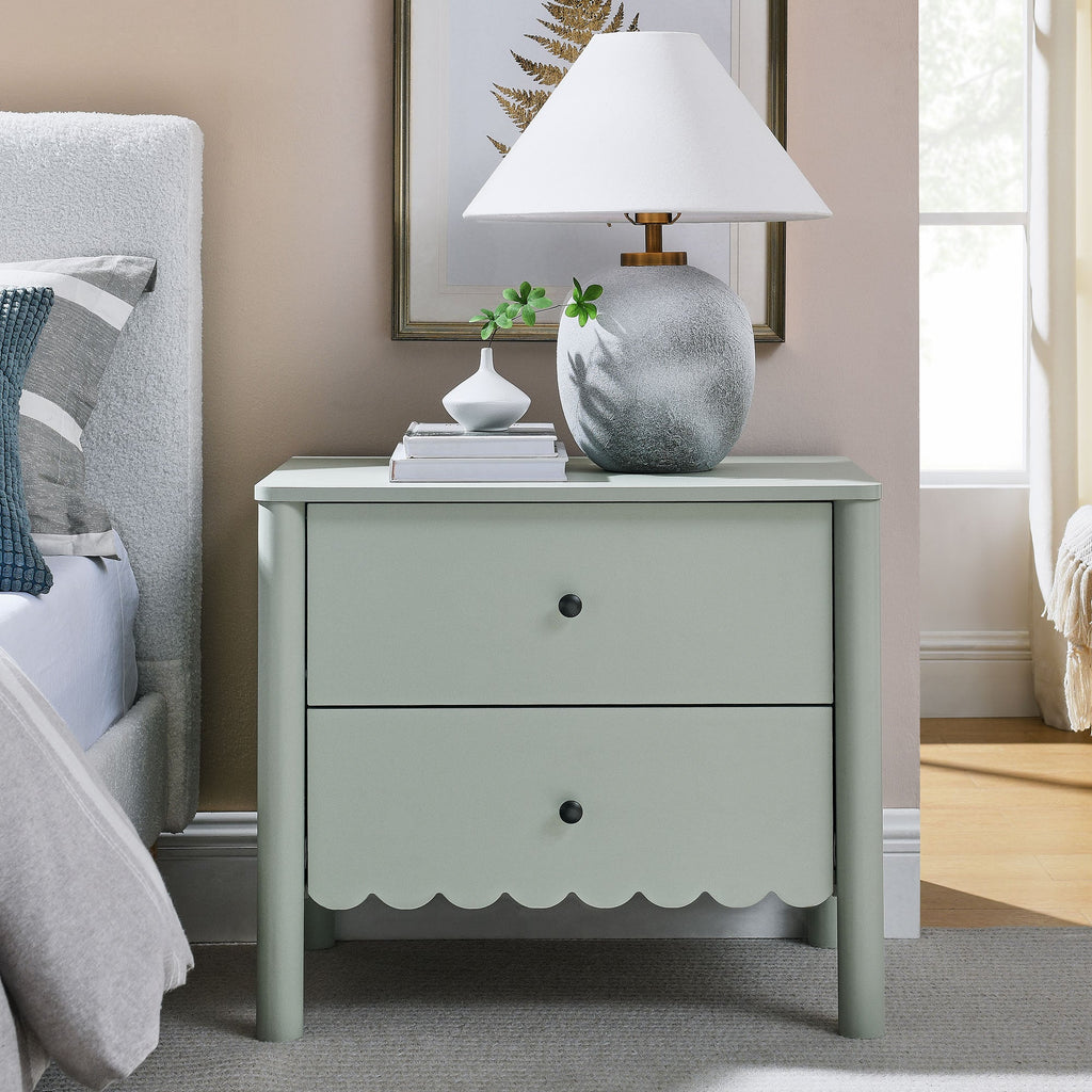 Emmeline Scalloped 2-Drawer Nightstand by Modway
