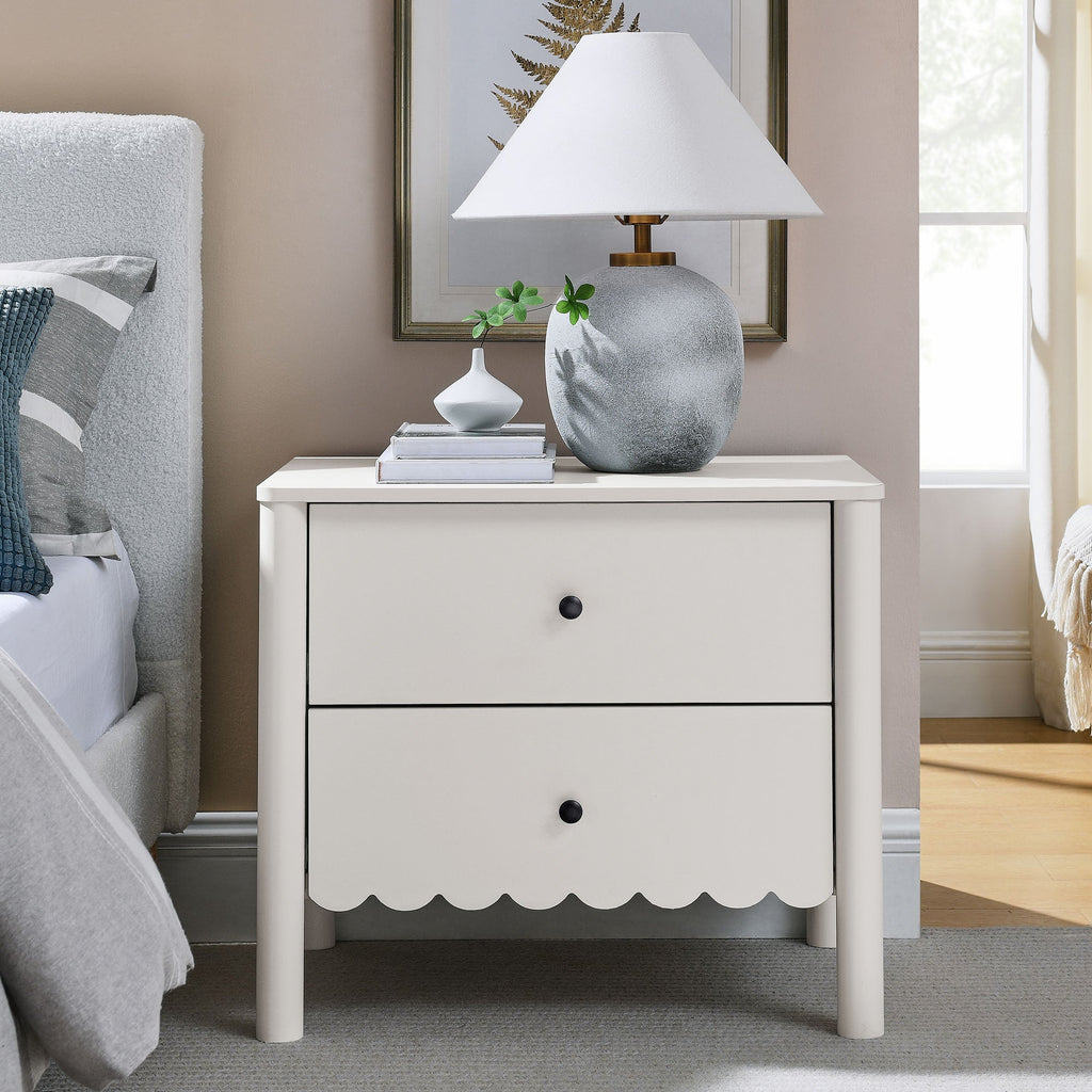 Emmeline Scalloped 2-Drawer Nightstand by Modway