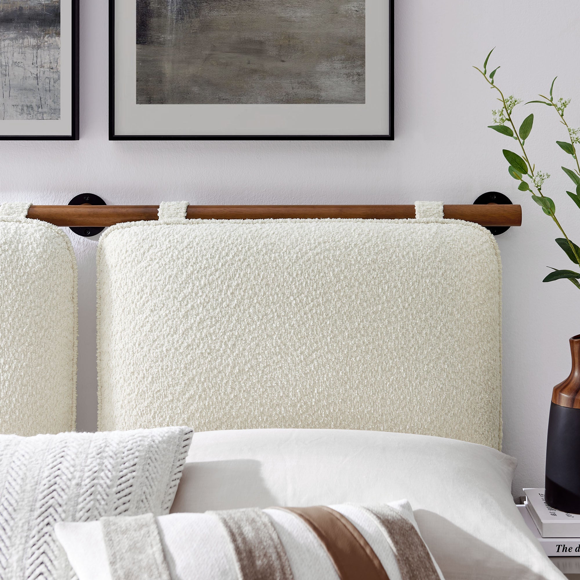 Anela Wall-Mounted Chenille Upholstered Full Headboard by Modway