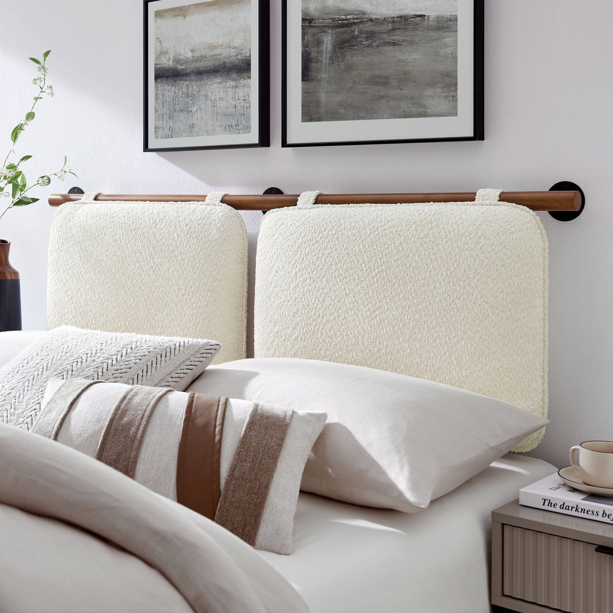 Anela Wall-Mounted Chenille Upholstered Full Headboard by Modway