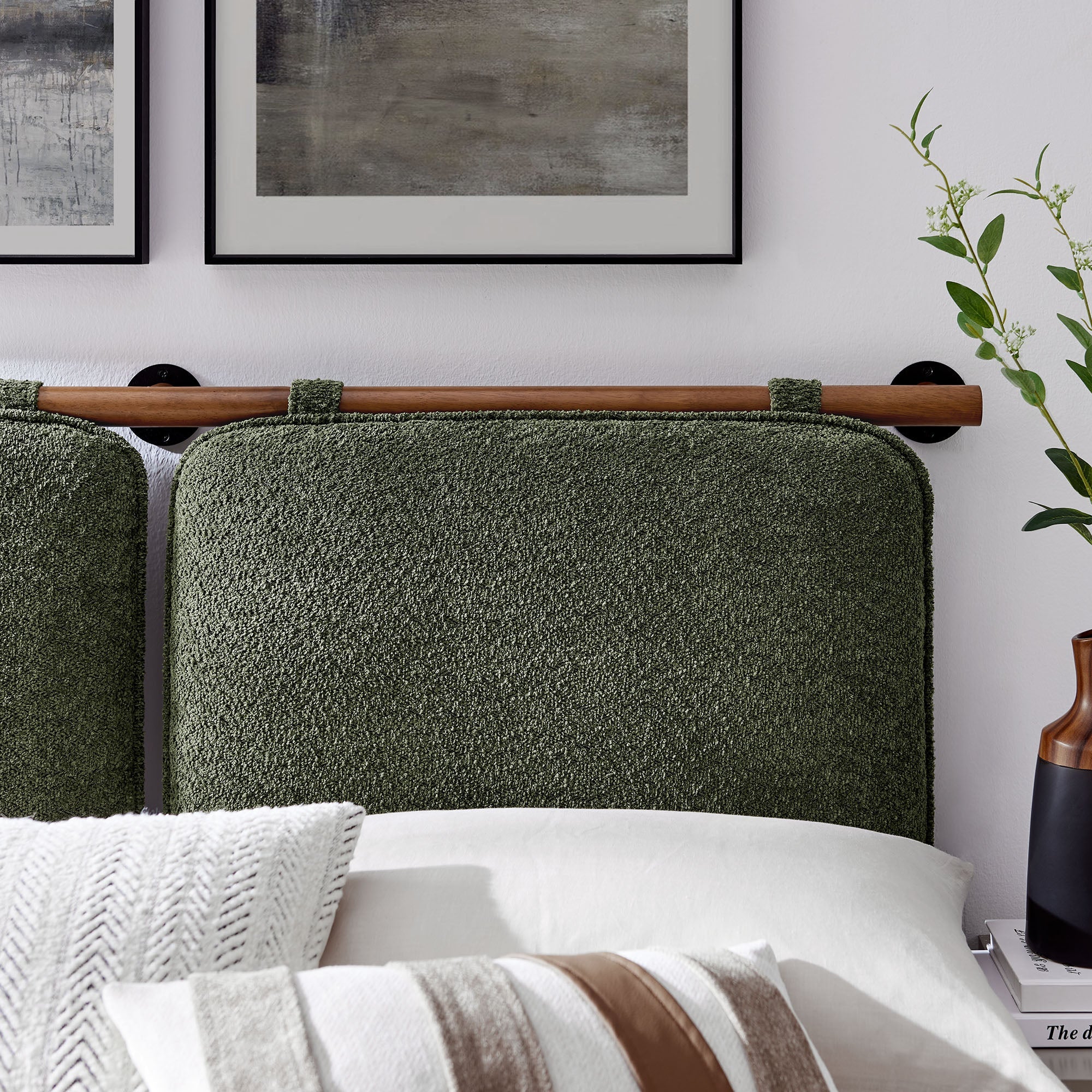 Anela Wall-Mounted Chenille Upholstered Full Headboard by Modway
