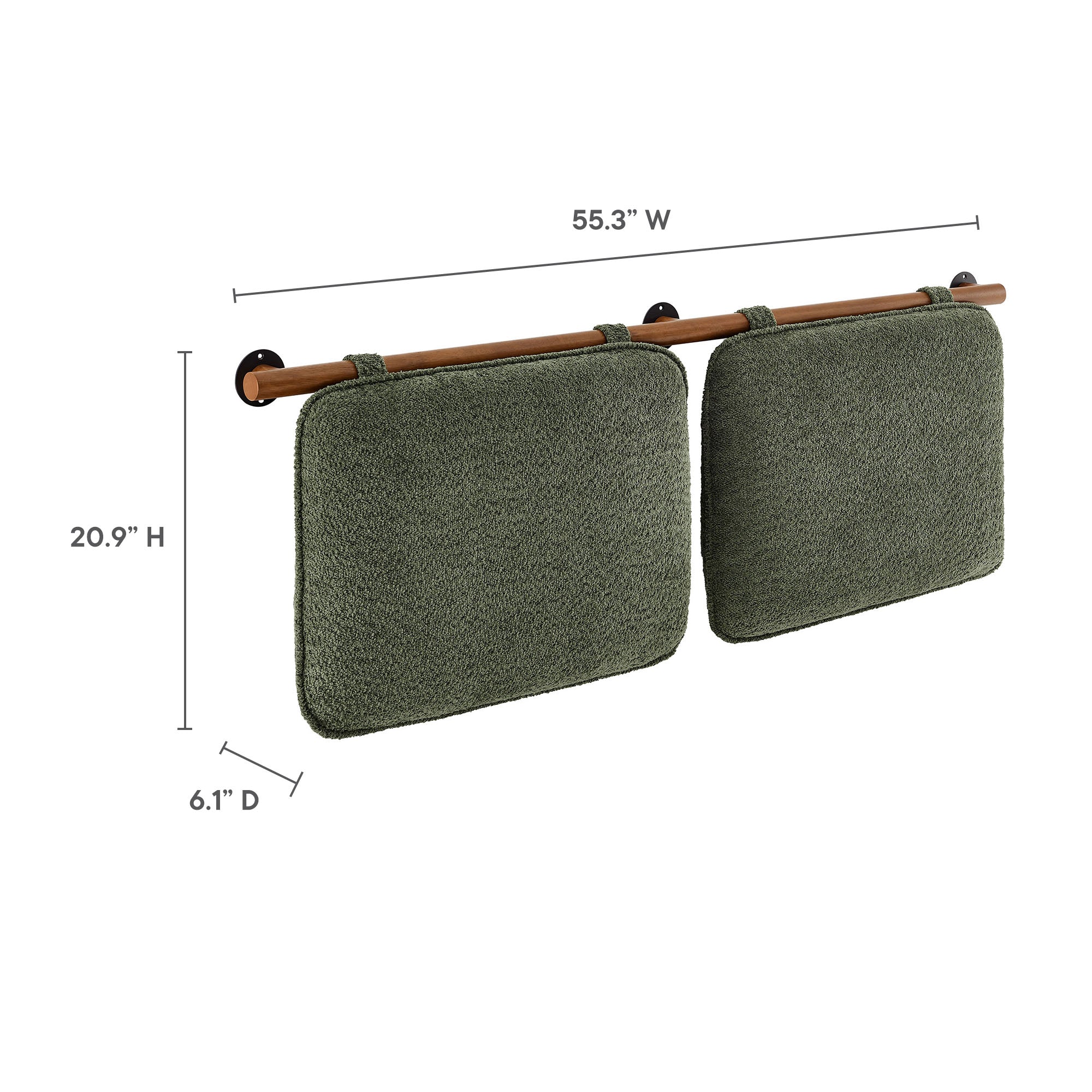 Anela Wall-Mounted Chenille Upholstered Full Headboard by Modway