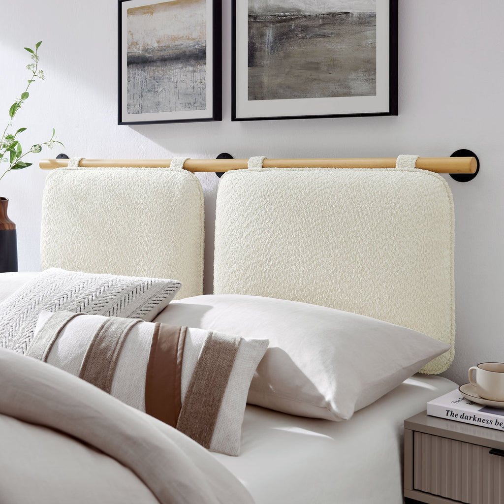 Anela Wall-Mounted Chenille Upholstered Queen Headboard by Modway