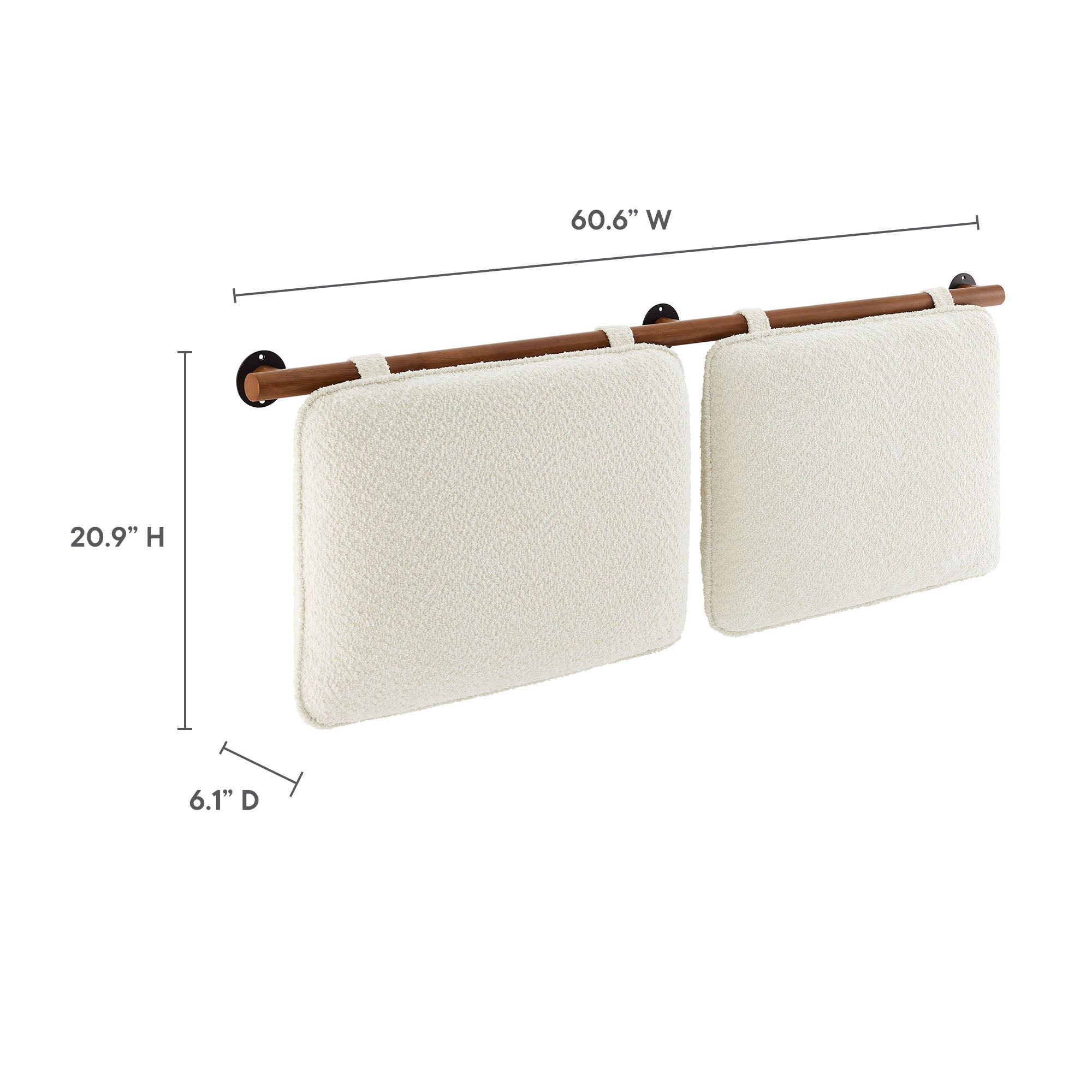 Anela Wall-Mounted Chenille Upholstered Queen Headboard by Modway