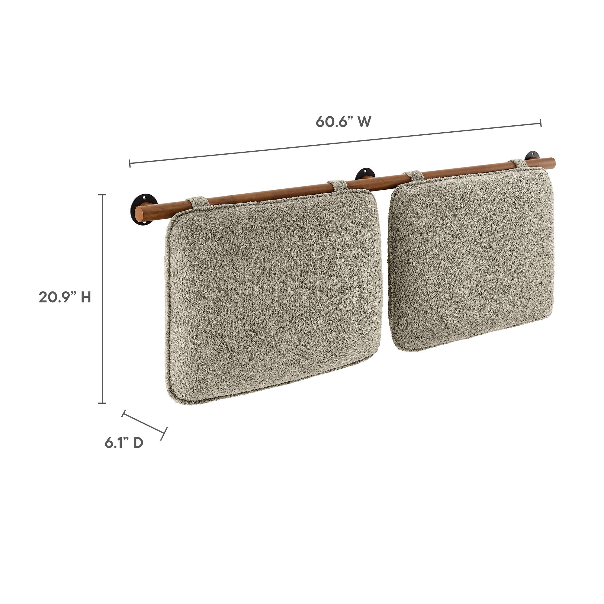 Anela Wall-Mounted Chenille Upholstered Queen Headboard by Modway