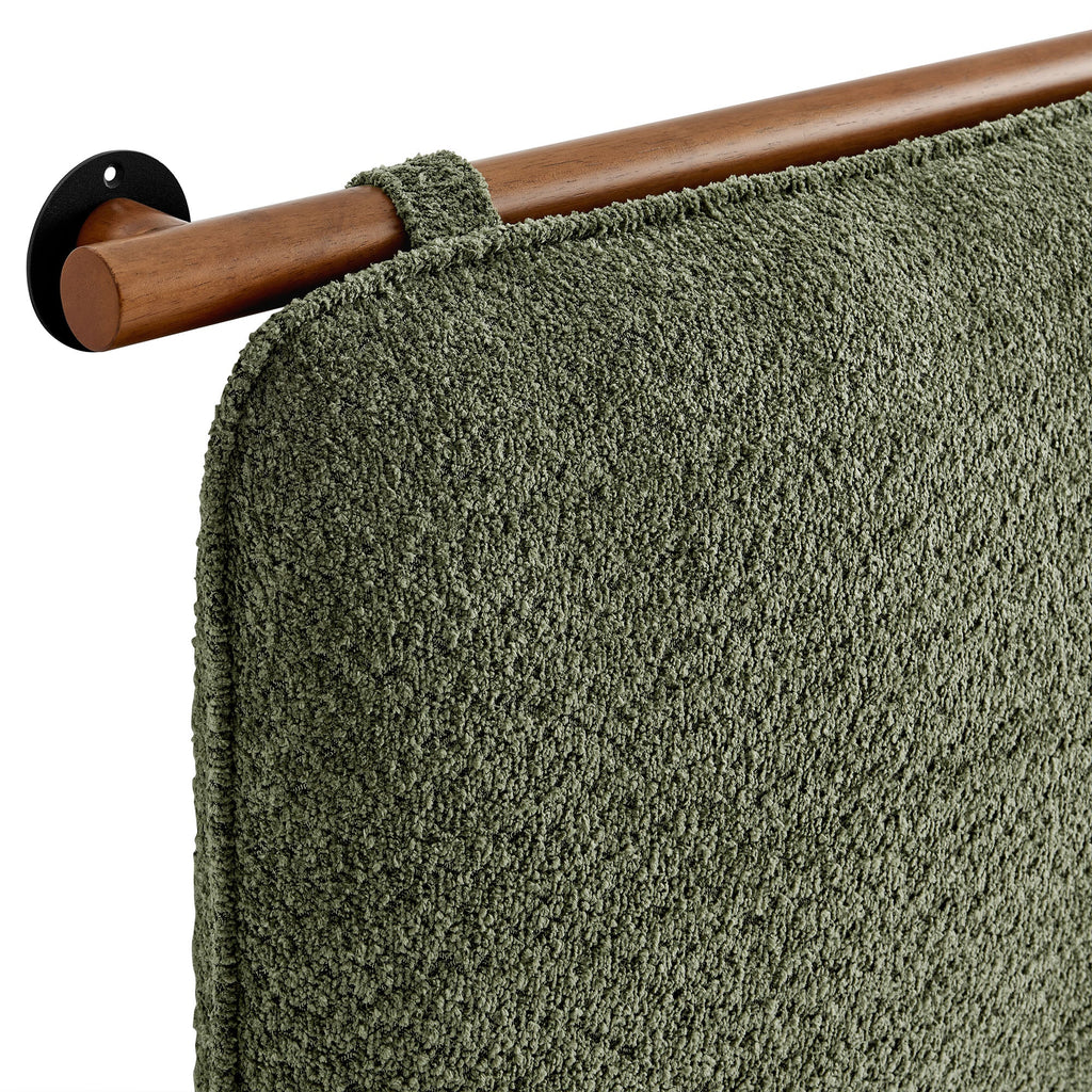 Anela Wall-Mounted Chenille Upholstered Queen Headboard by Modway