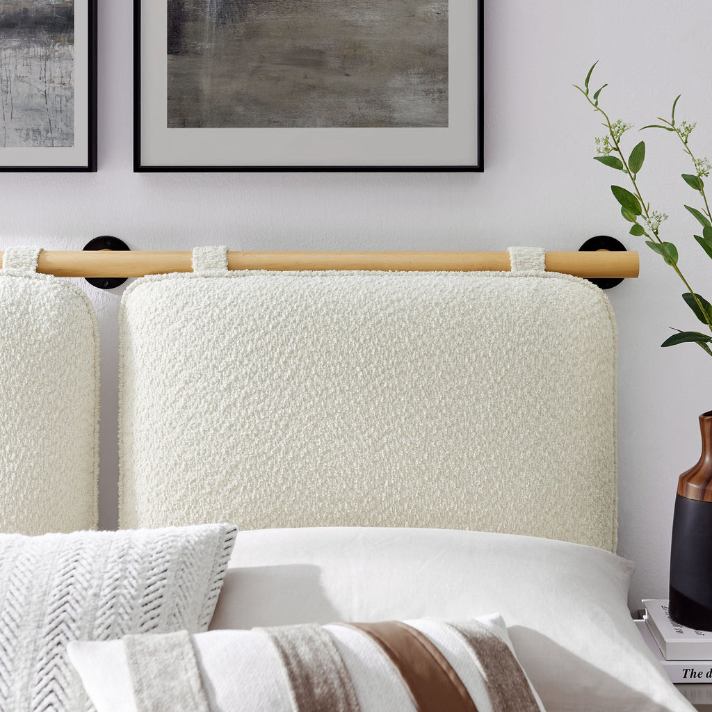 Anela Wall-Mounted Chenille Upholstered King Size Headboard by Modway
