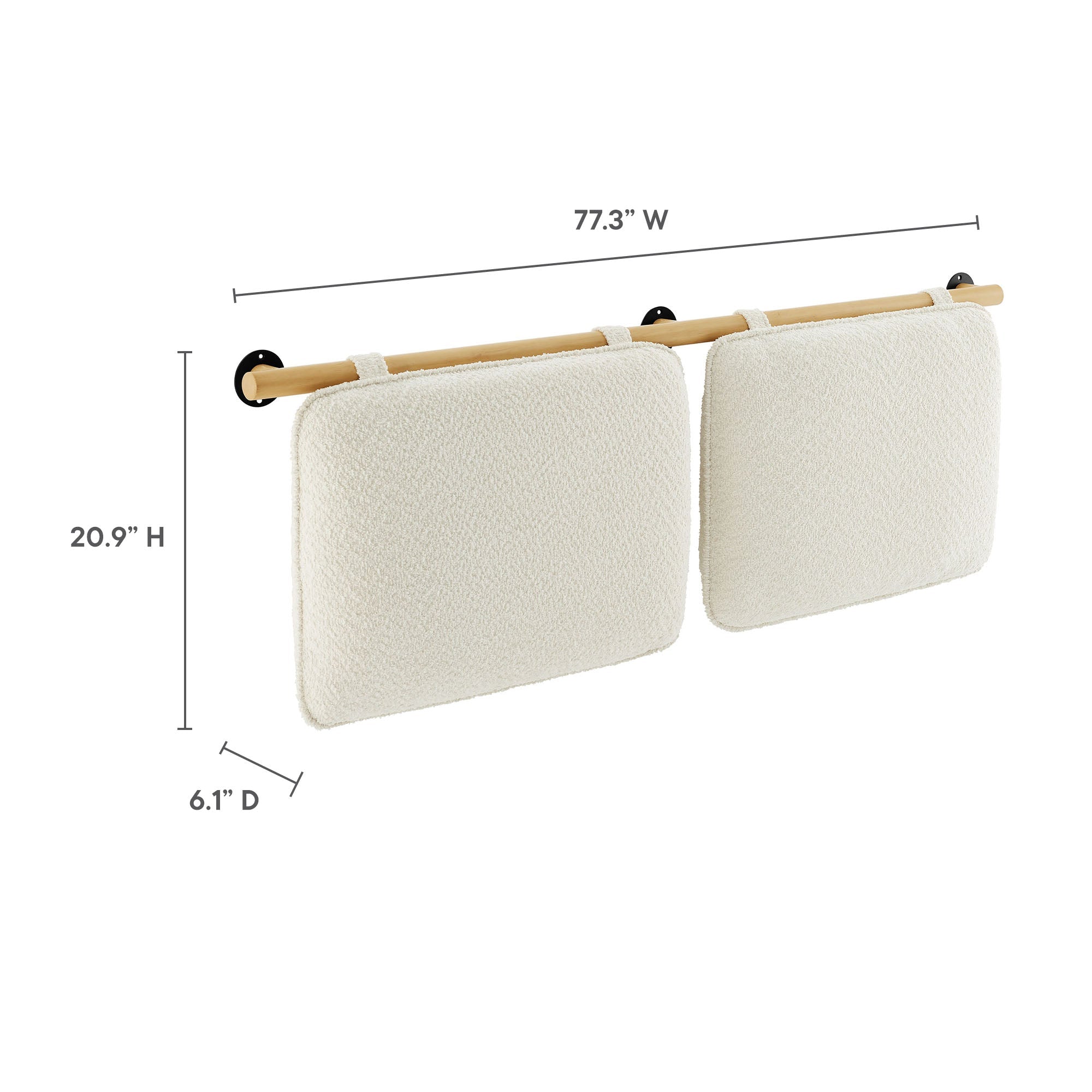 Anela Wall-Mounted Chenille Upholstered King Size Headboard by Modway