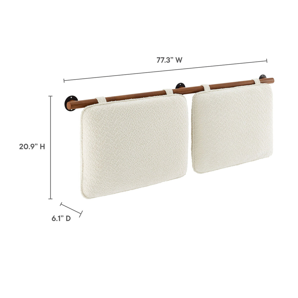 Anela Wall-Mounted Chenille Upholstered King Size Headboard by Modway