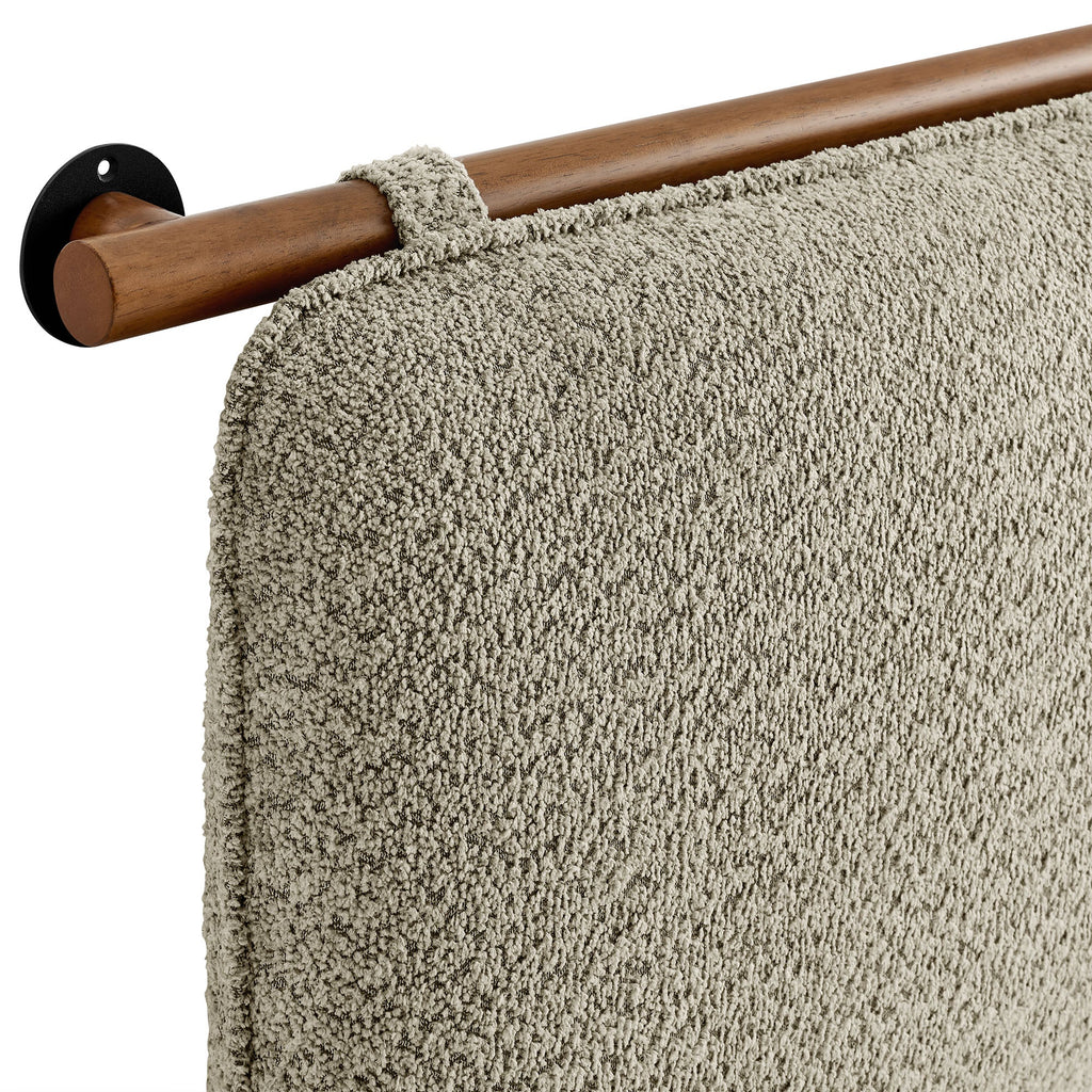 Anela Wall-Mounted Chenille Upholstered King Size Headboard by Modway