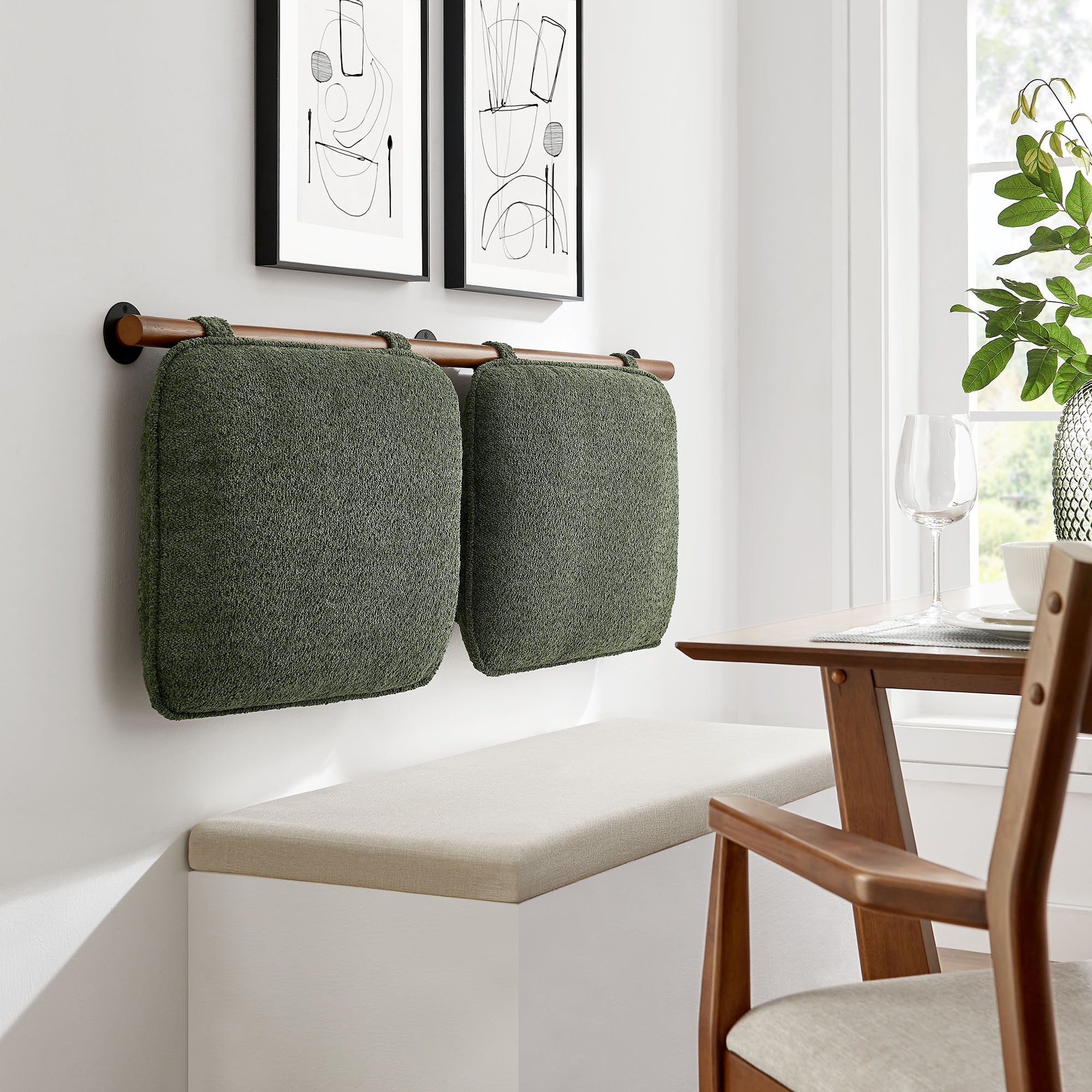 Anela Wall-Mounted Chenille Upholstered King Size Headboard by Modway