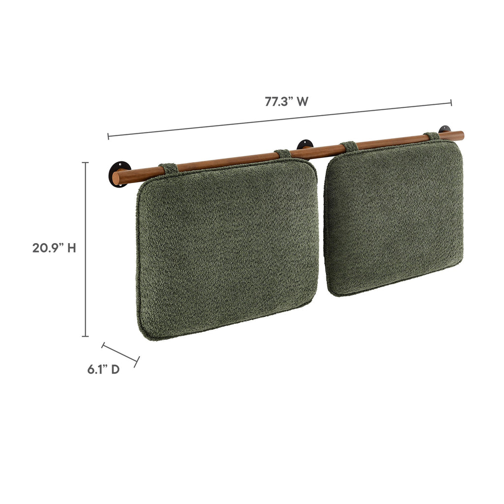 Anela Wall-Mounted Chenille Upholstered King Size Headboard by Modway