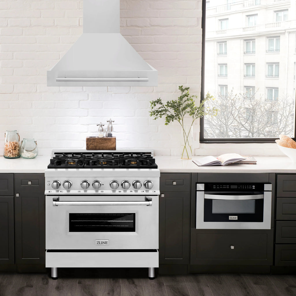 ZLINE 36" Autograph Stainless Wall Range Hood, 8654STX-36