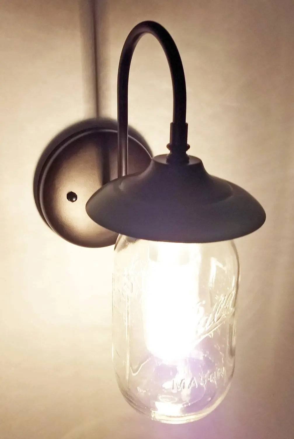 Mason Jar Outdoor Exterior Porch Wall SCONCE Light