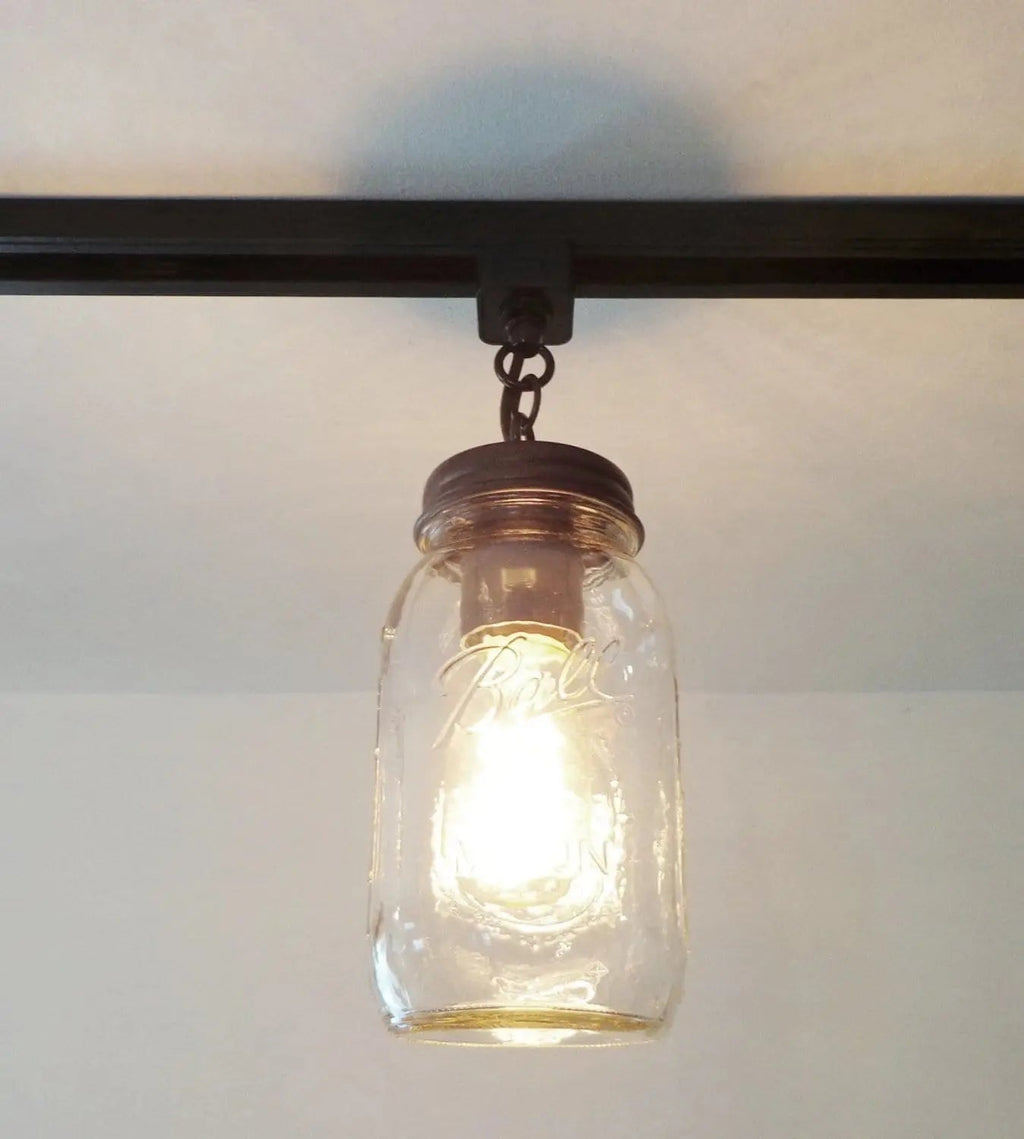 Mason Jar TRACK LIGHTING New Quart Single