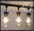 Mason Jar TRACK LIGHTING New Quarts Chain Trio