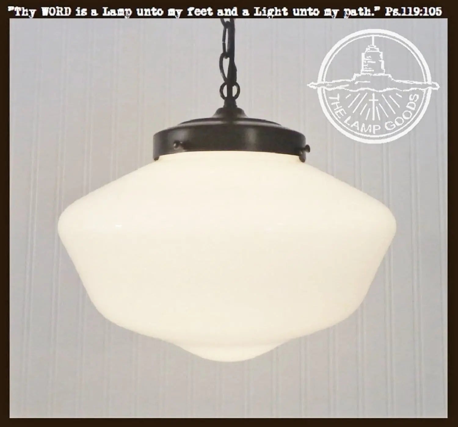 Schoolhouse Milk Glass Shade Replacement | 12" W/ 6" Fitter