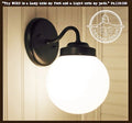 Milk Glass Globe Wall Light Fixture Sconce