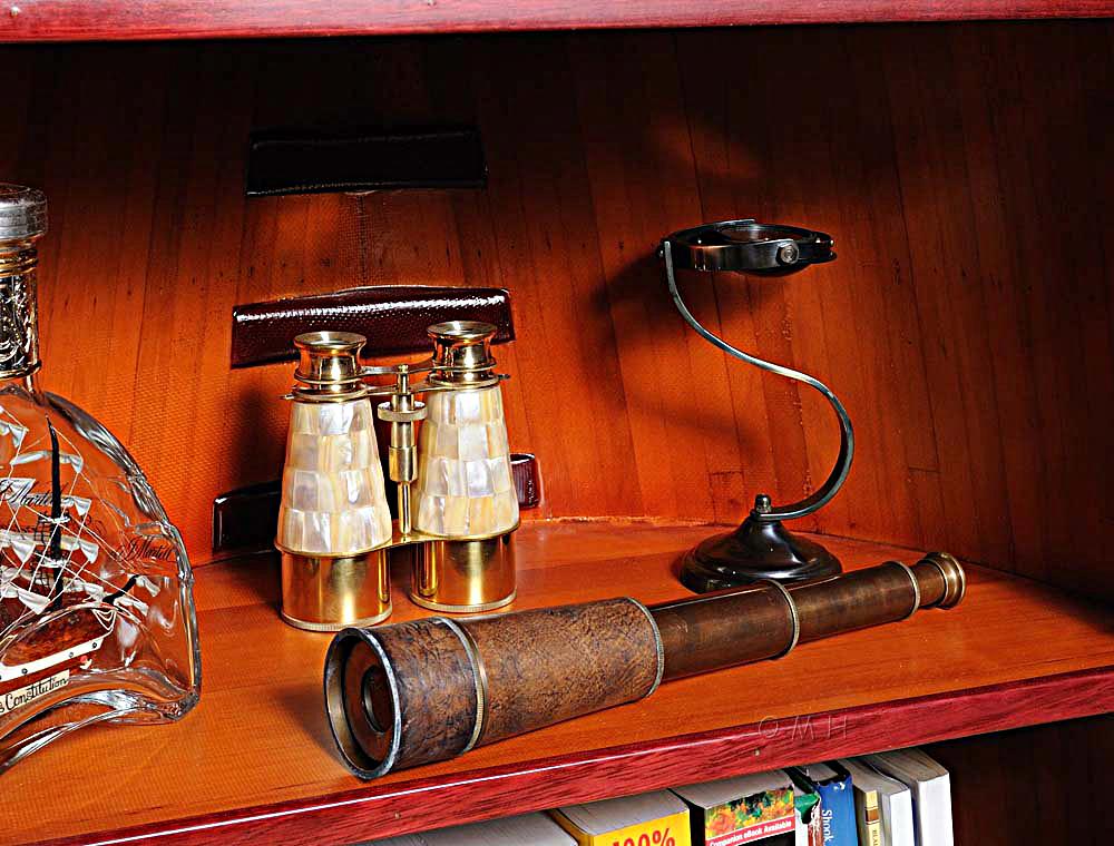 Gimbaled Compass on brass stand