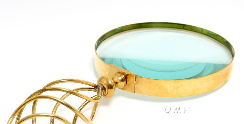 Magnifier in wood box- 5 inches