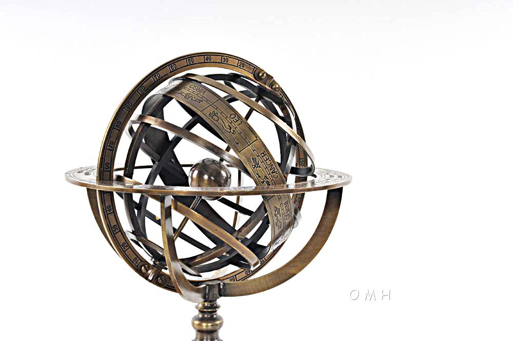 Armillary Sphere on wood base