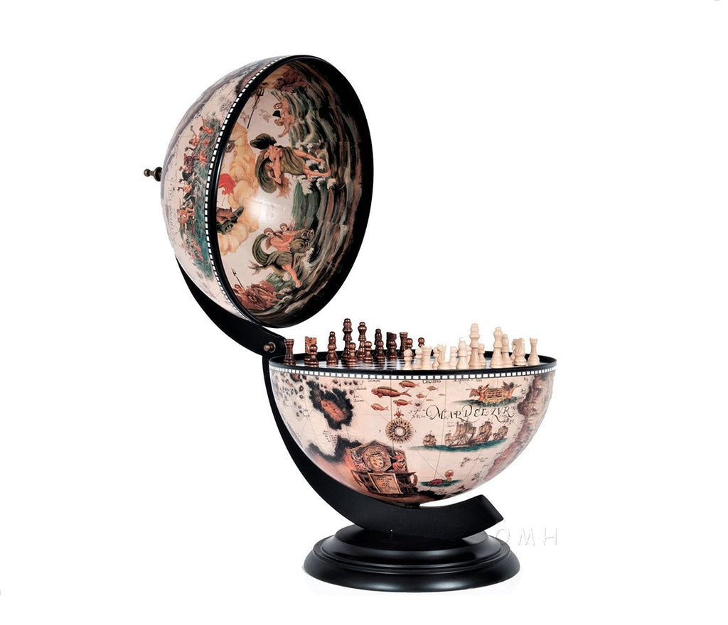 White Globe 13 inches with chess holder