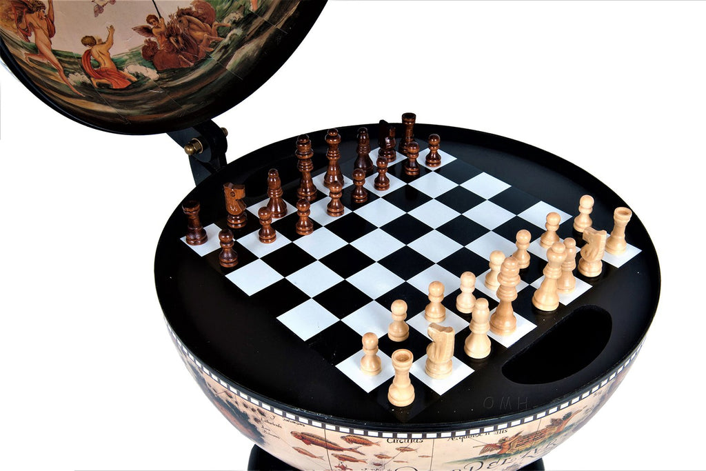 White Globe 13 inches with chess holder
