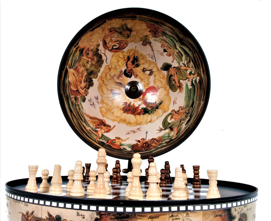 White Globe 13 inches with chess holder