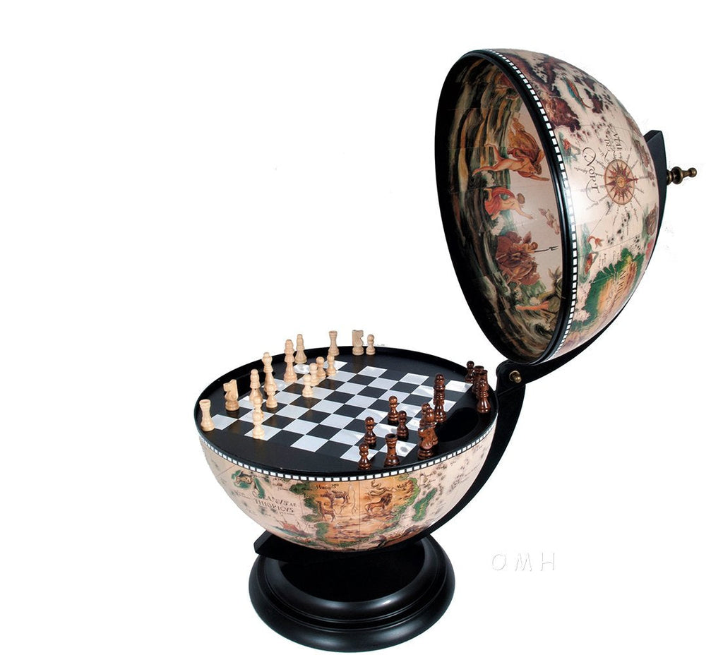 White Globe 13 inches with chess holder
