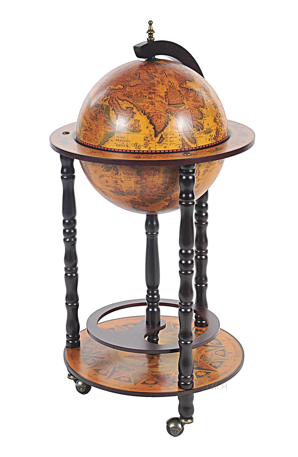 Globe Bar Table 330mm 4 Legs Stand - Red