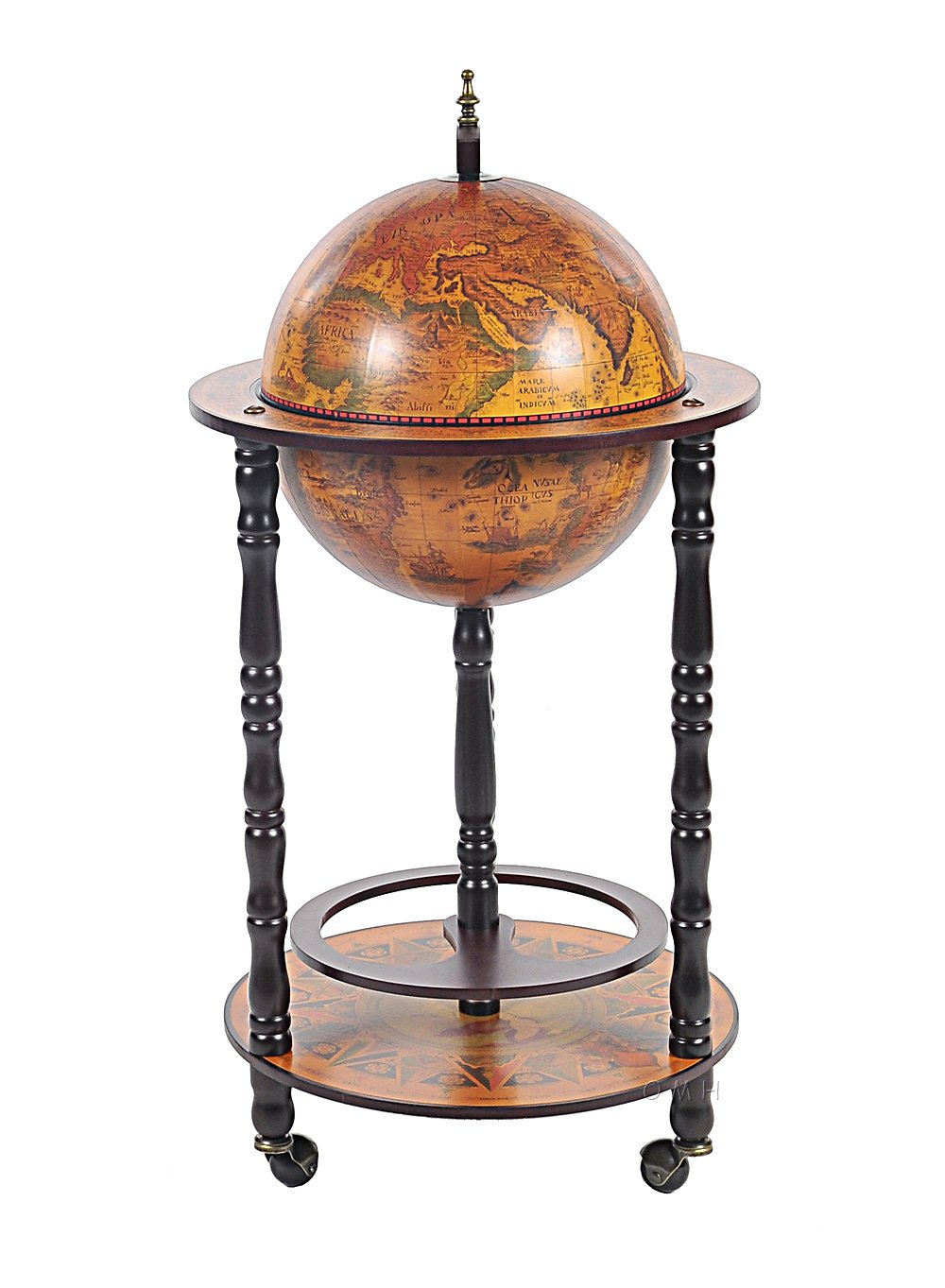 Globe Bar Table 330mm 4 Legs Stand - Red