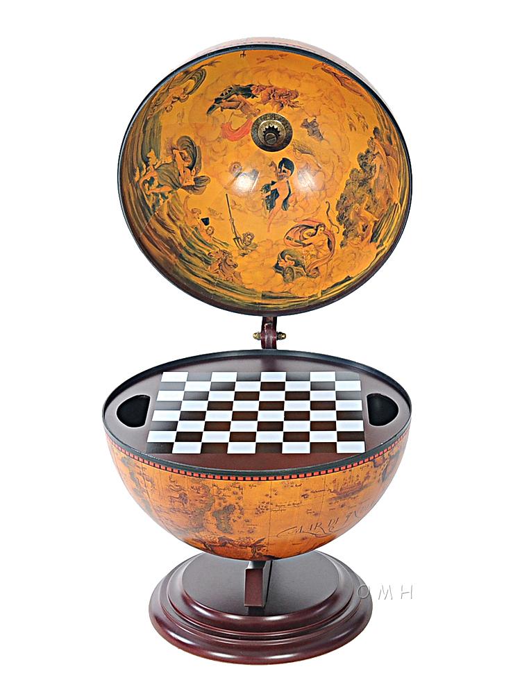 Red Globe 13 inches with Chess Holder