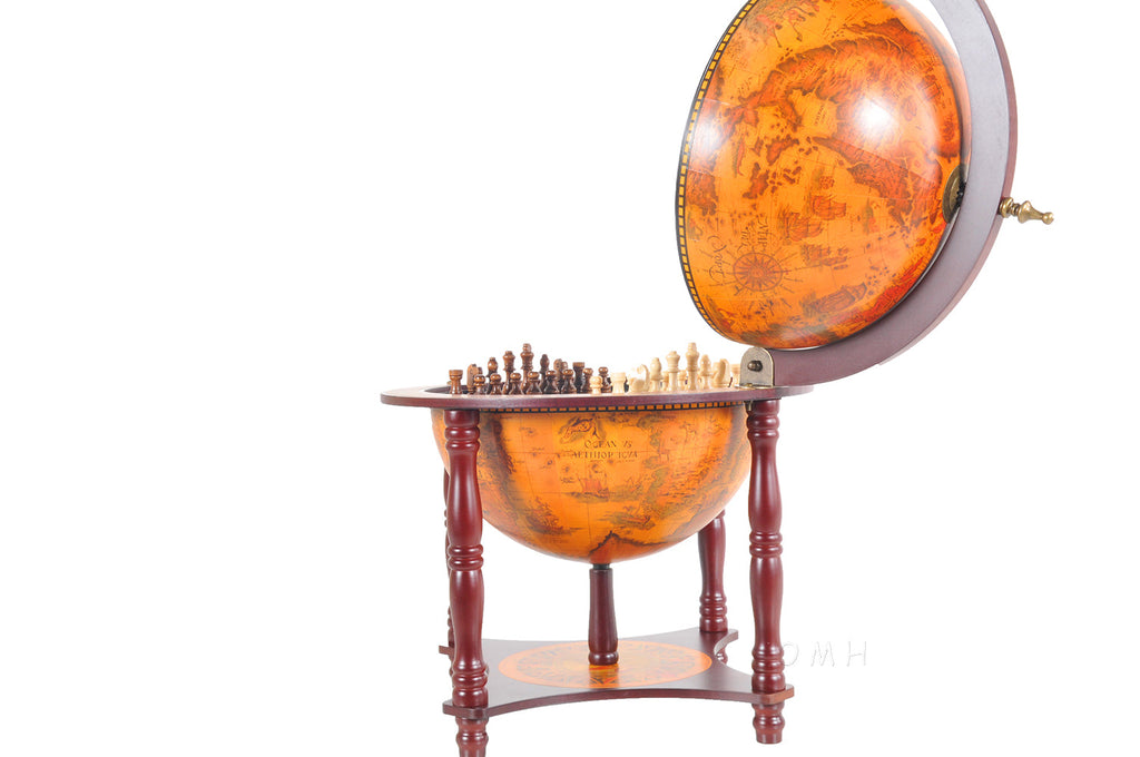 Red Globe 13 inches with chess holder