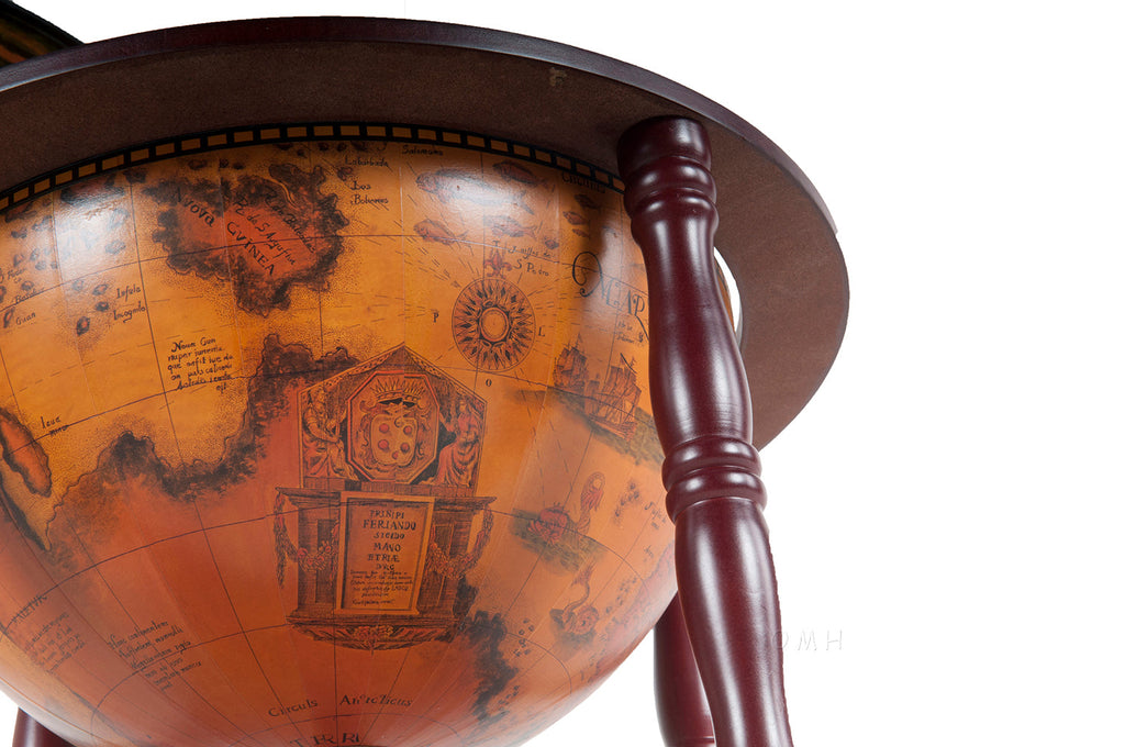 Red Globe 13 inches with chess holder