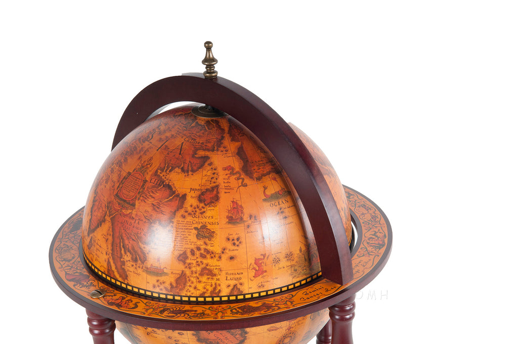 Red Globe 13 inches with chess holder
