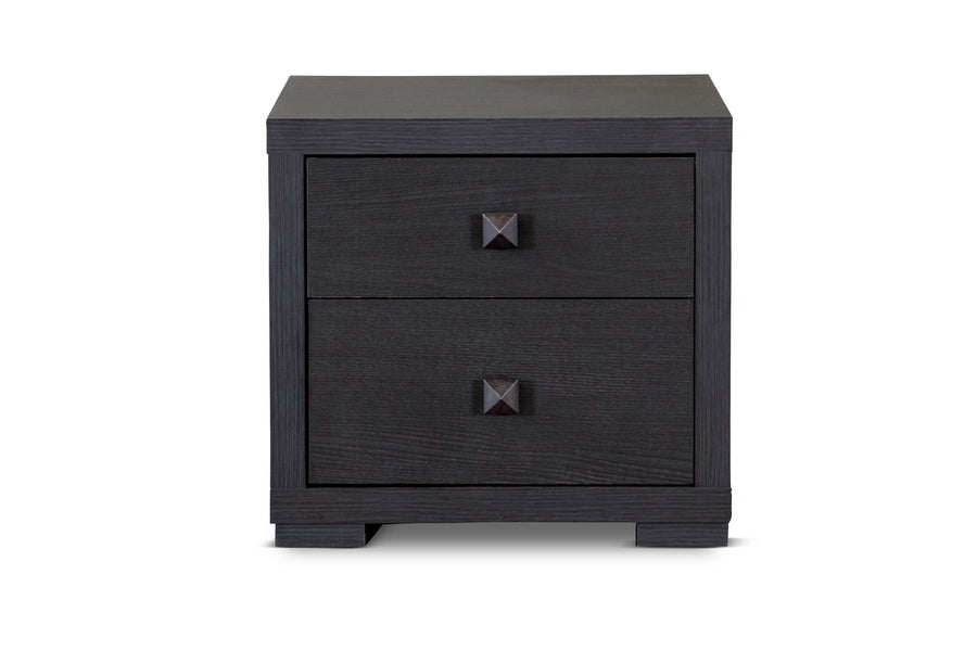 Baxton Studio Espresso Silverstone Modern Nightstand