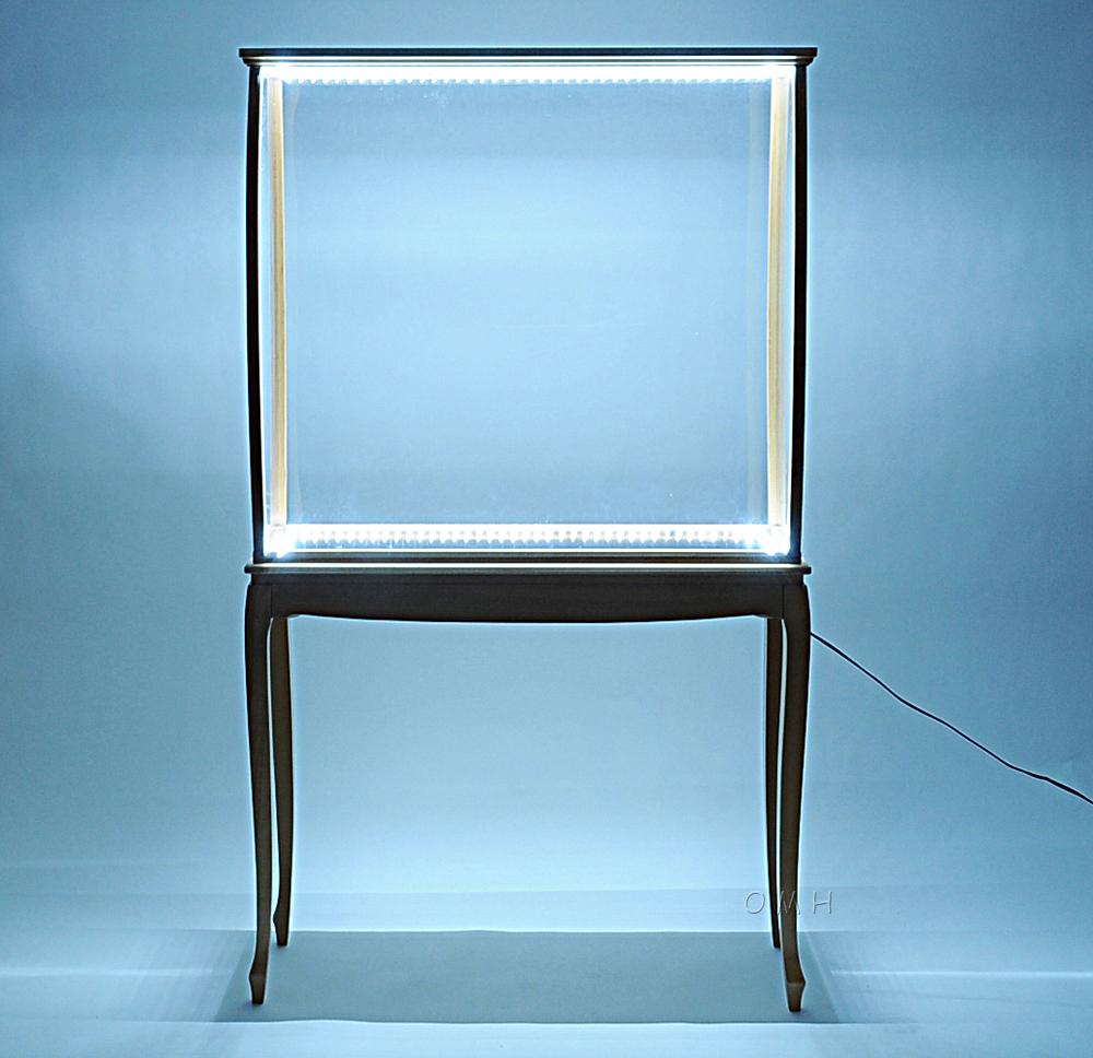 Floor Display Case Clear Finish with LED Lights