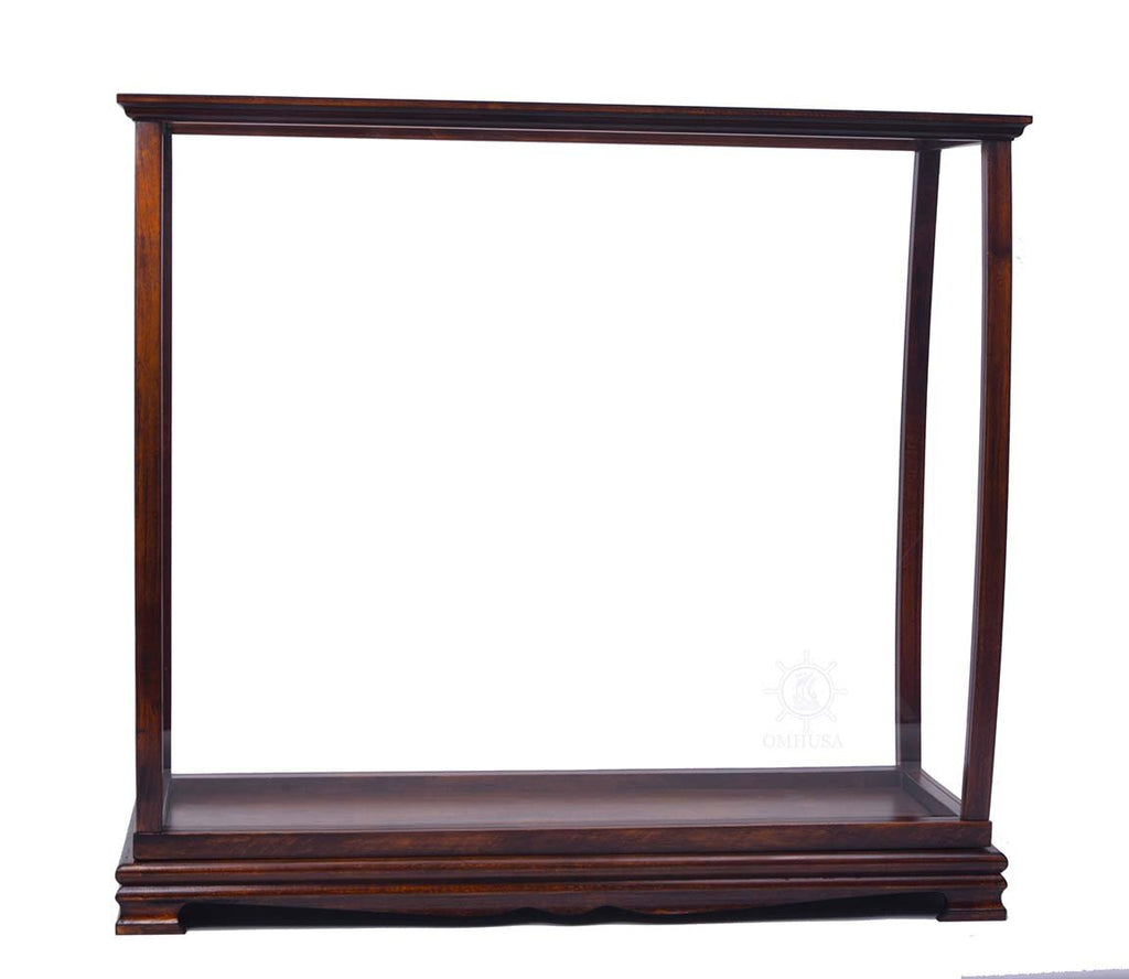 Display Case for Midsize Tall Ship Classic Brown
