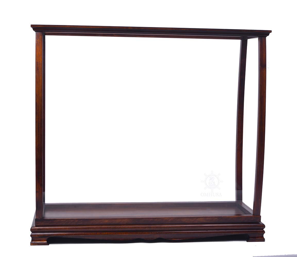 Display Case for Midsize Tall Ship Classic Brown
